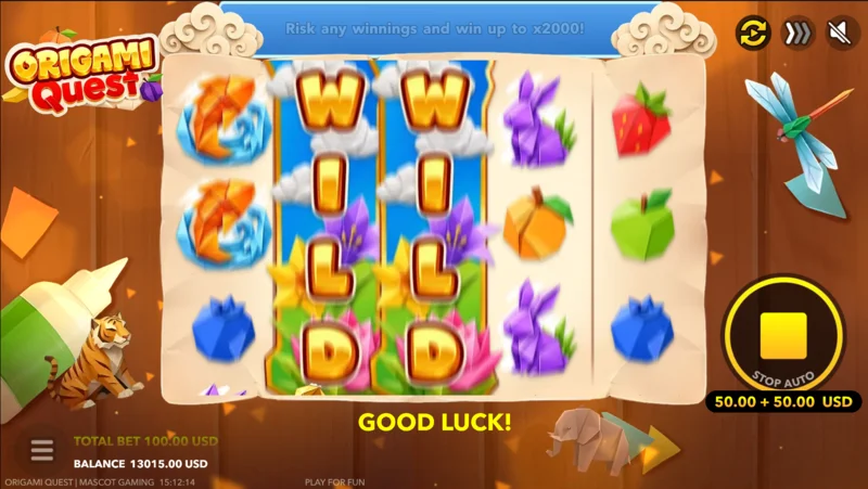 Origami Quest - მოგება sticky Wild-ის მონაწილეობით